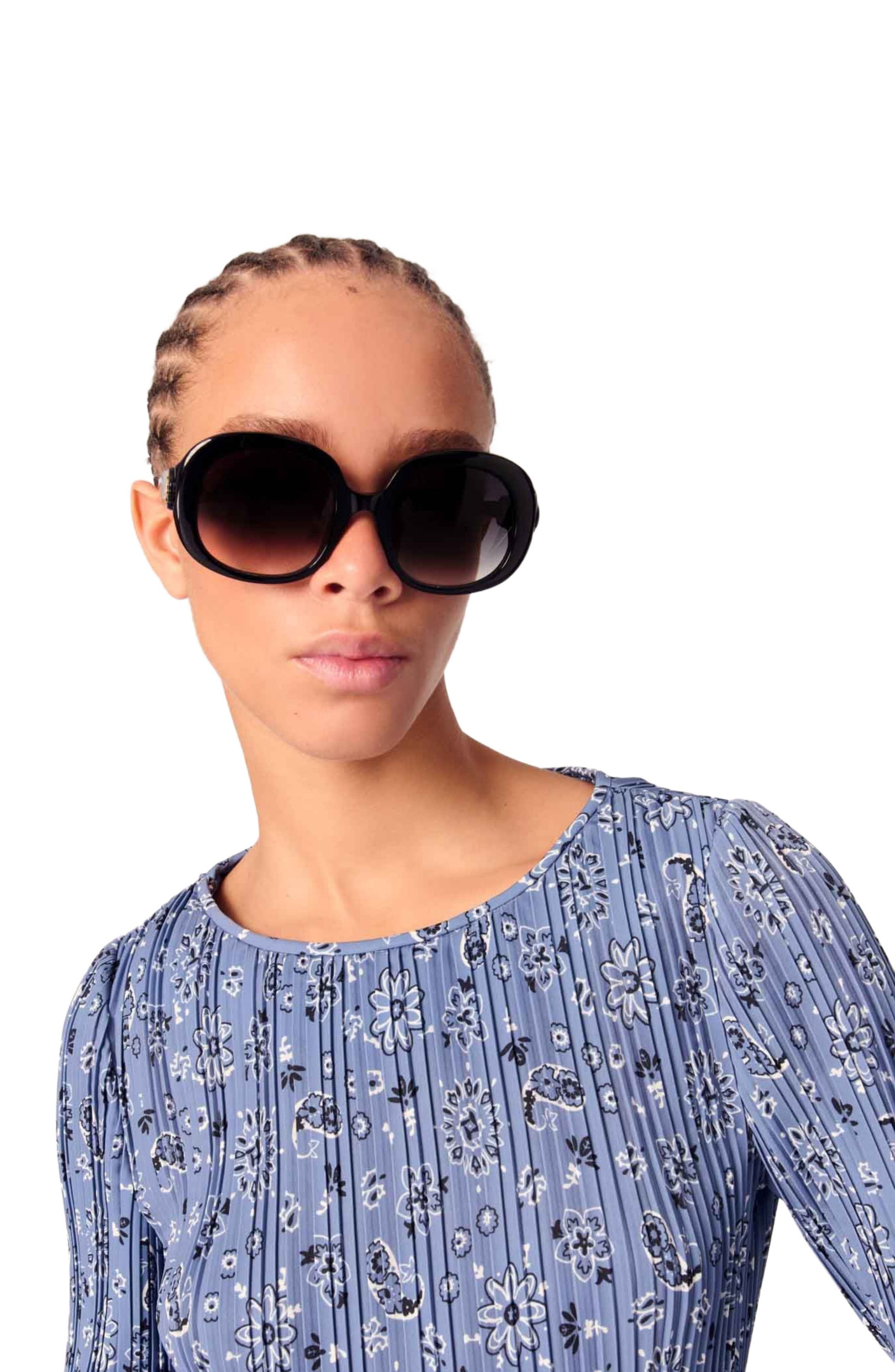 maje Patterned pleated dress in Blue Bandana Print at Nordstrom - 5