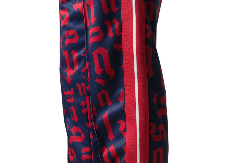 Palm Angels Palm Angels Monogram Straight Fit Track Pants Blue/Red outlook