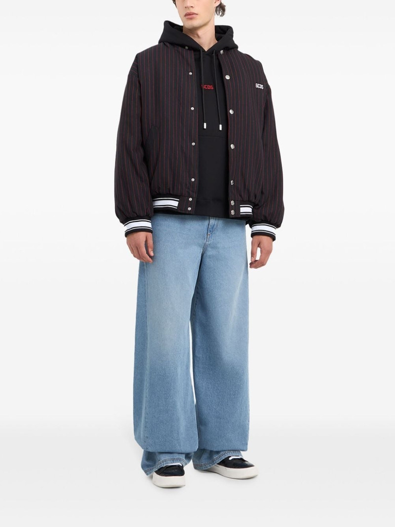 GCDS Pinstripe Clown bomber jacket outlook