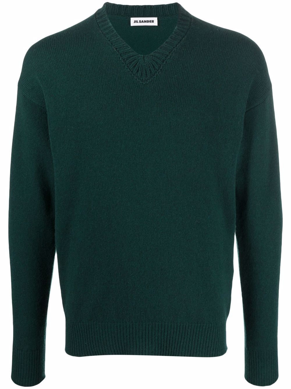 V-neck long-sleeve jumper - 1