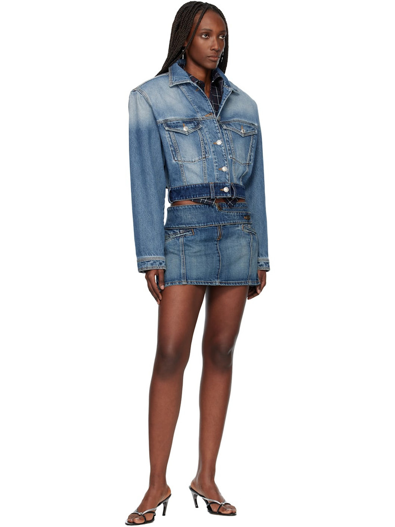 COPERNI Blue Yoke Denim Miniskirt outlook