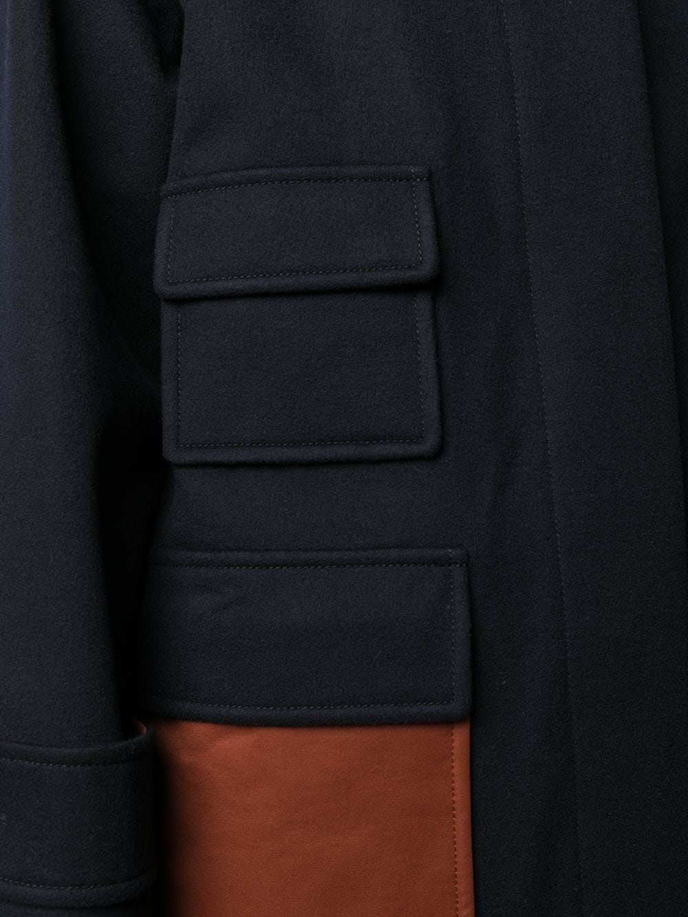 cashmere contrast pocket parka - 5