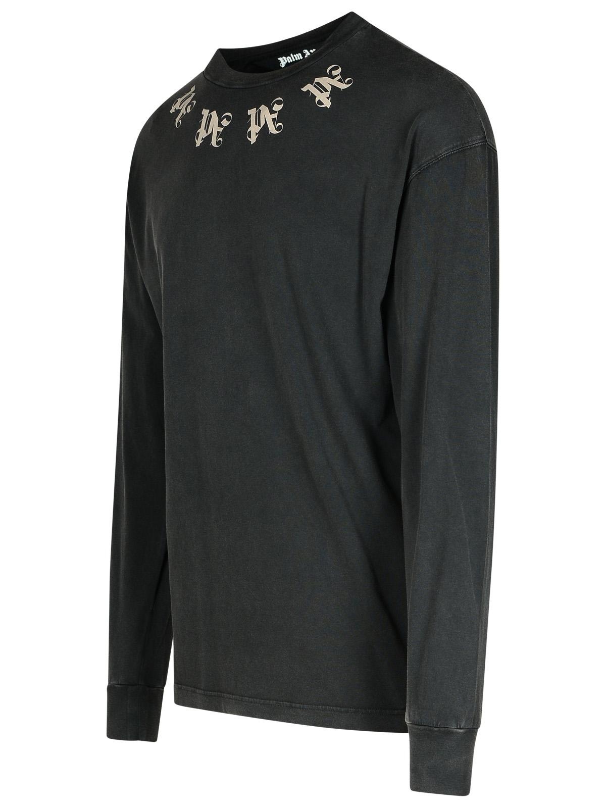 Palm Angels 'Stateme' Black Cotton Over T-Shirt Man - 2