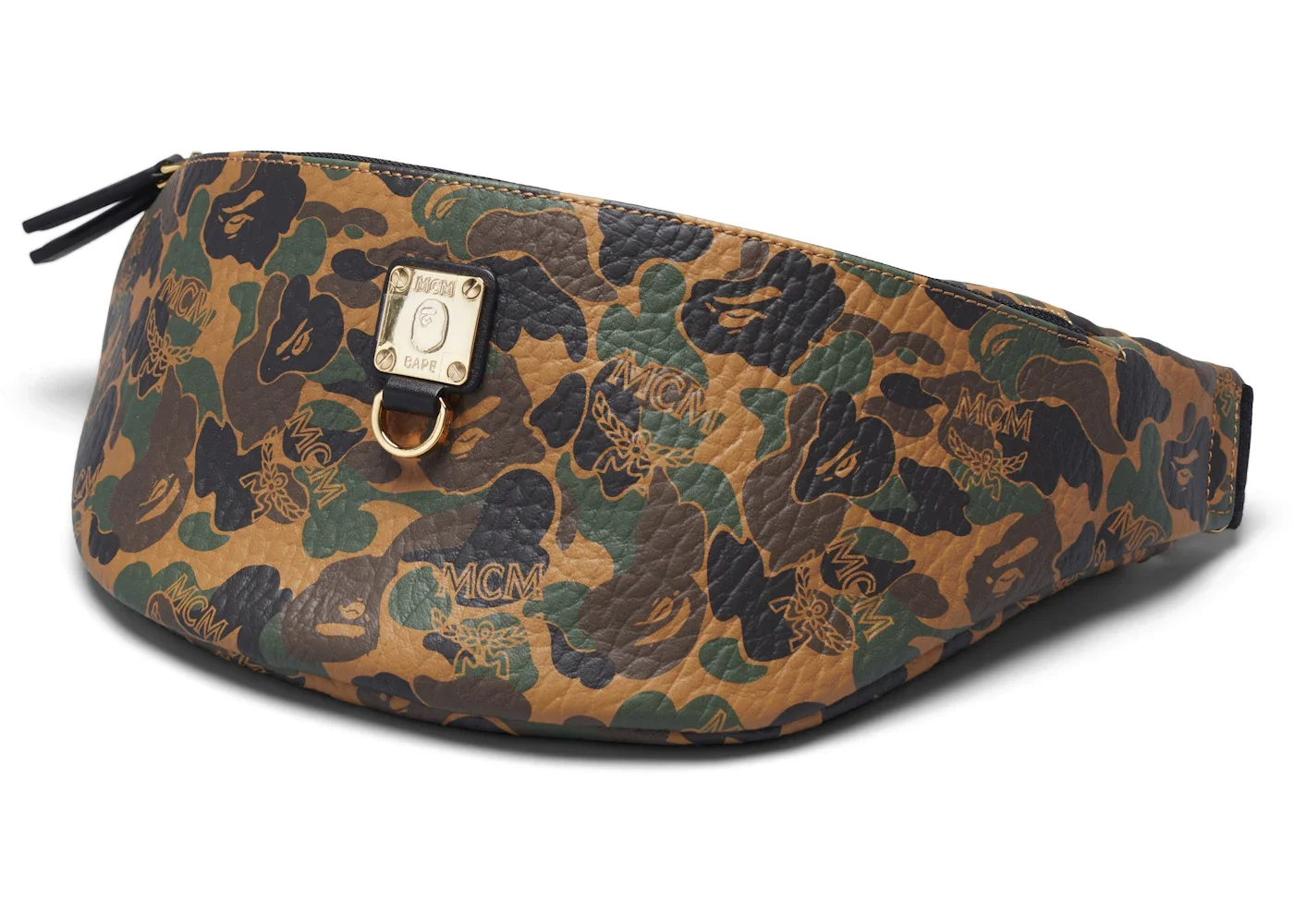 MCM x BAPE Stark Belt Bag Medium Visetos Camo - 1