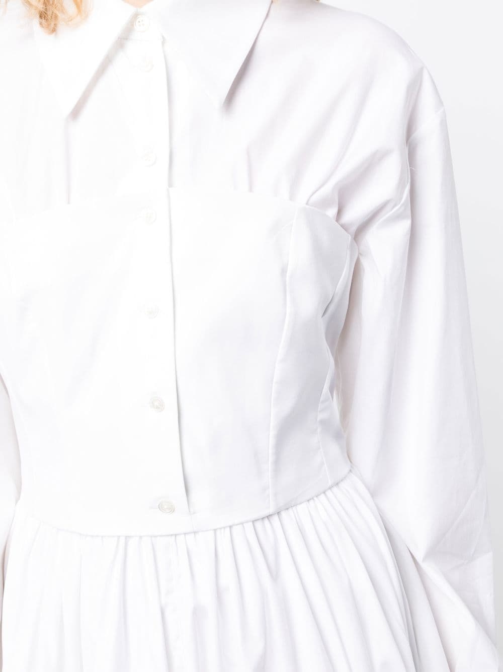corset-style shirt dress - 5