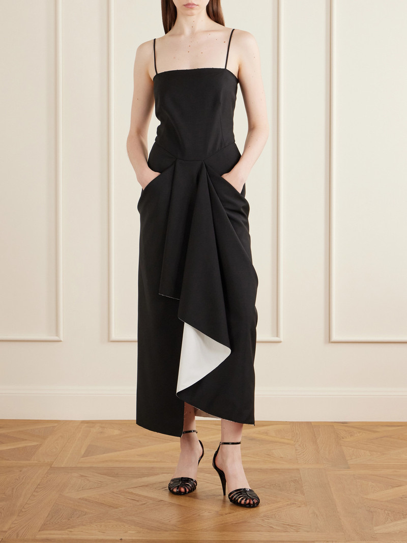 Givenchy Asymmetric Wool And Mohair-blend Midi Wrap Dress outlook