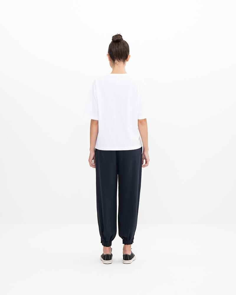 BUBBLE PANTS (CHIRIMEN) NAVY - 4