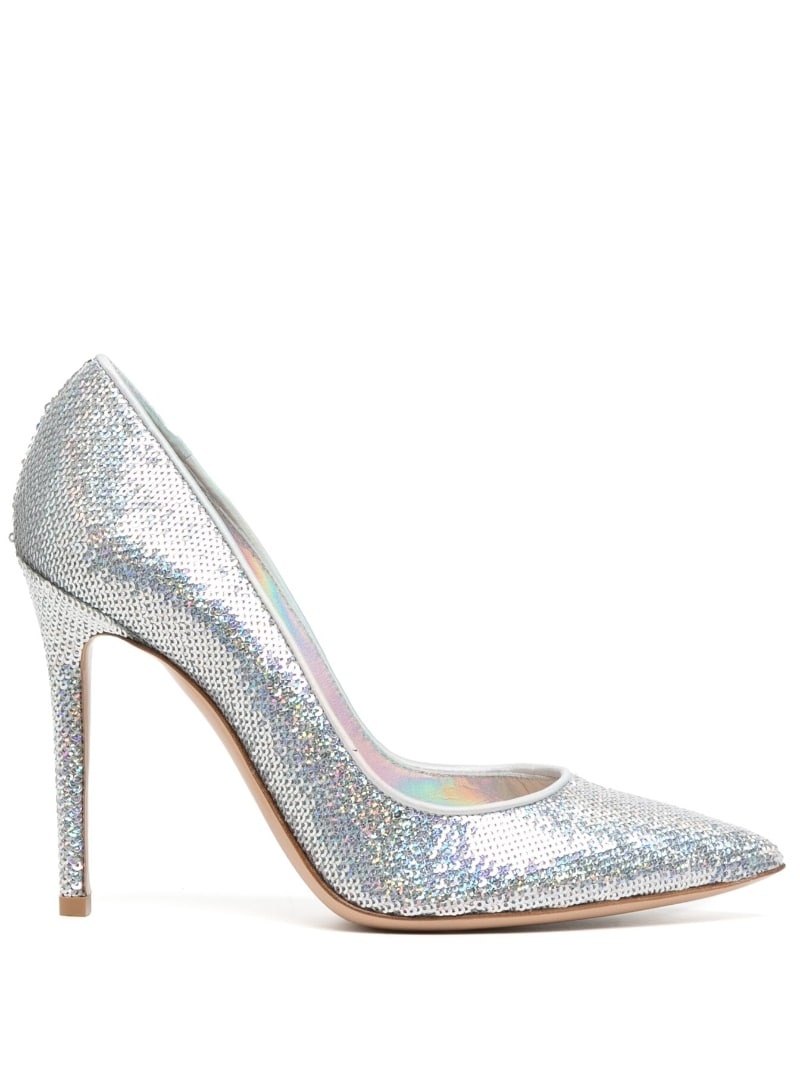 sequin-embellished 100mm pumps - 1