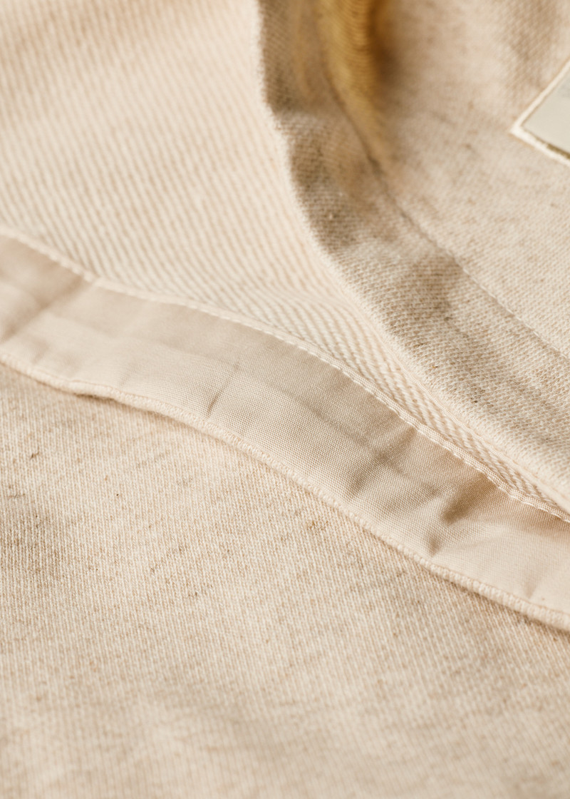 Ecru Marl Quarter Zip Collar Sweatshirt 5