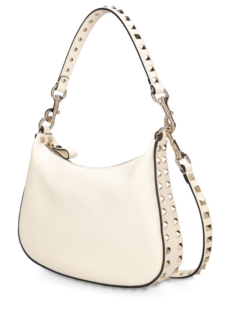 Small Rockstud leather hobo bag - 4