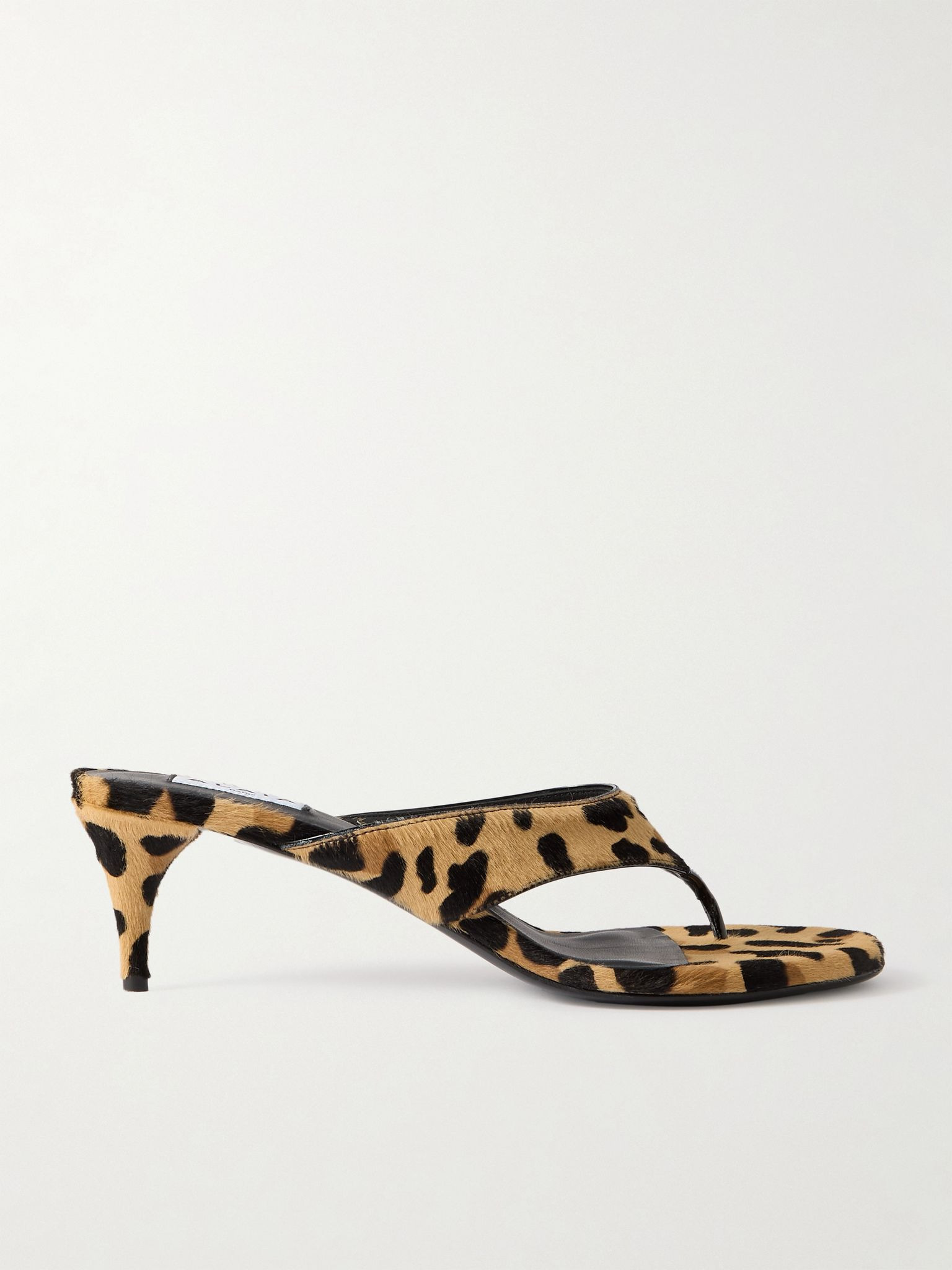 Tong 55 leopard-print calf hair sandals Leopard print - 1