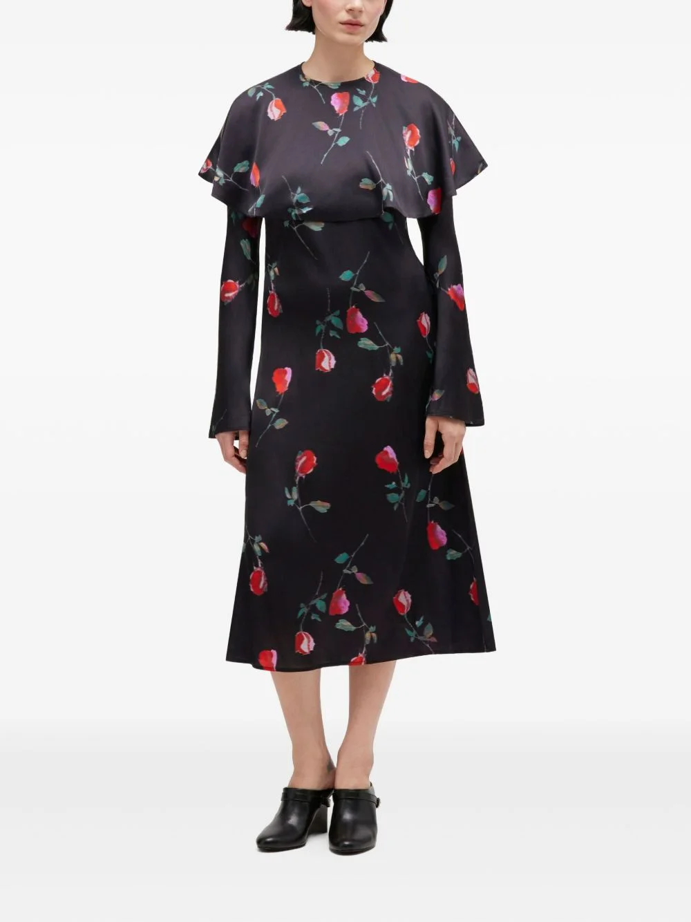 ruffled floral dress - 1