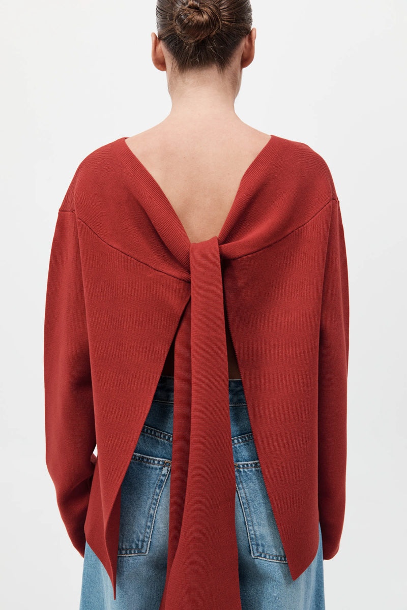 Milano Knit Scarf Jumper - Rosso - 6
