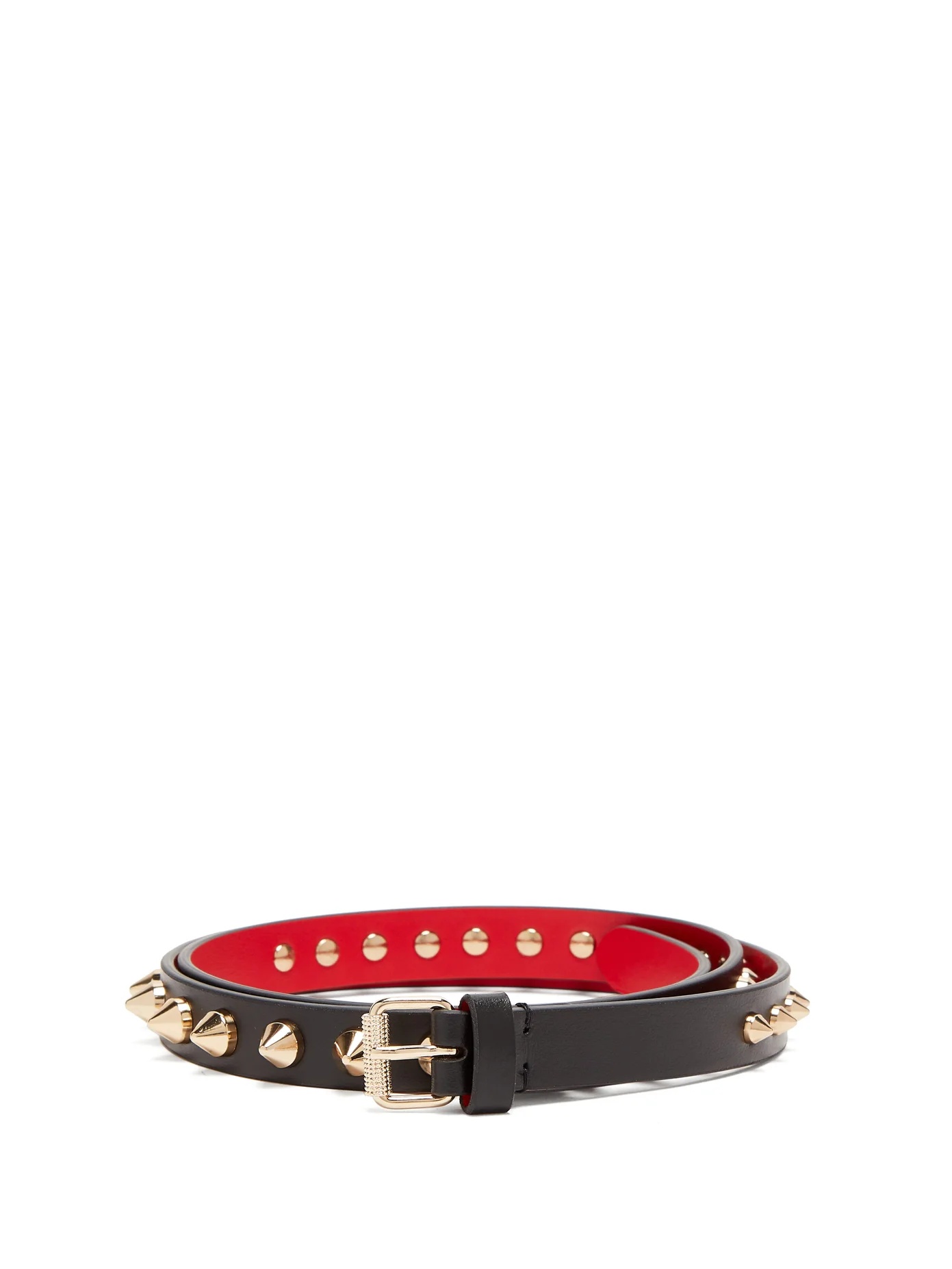 Loubispikes studded leather belt - 1