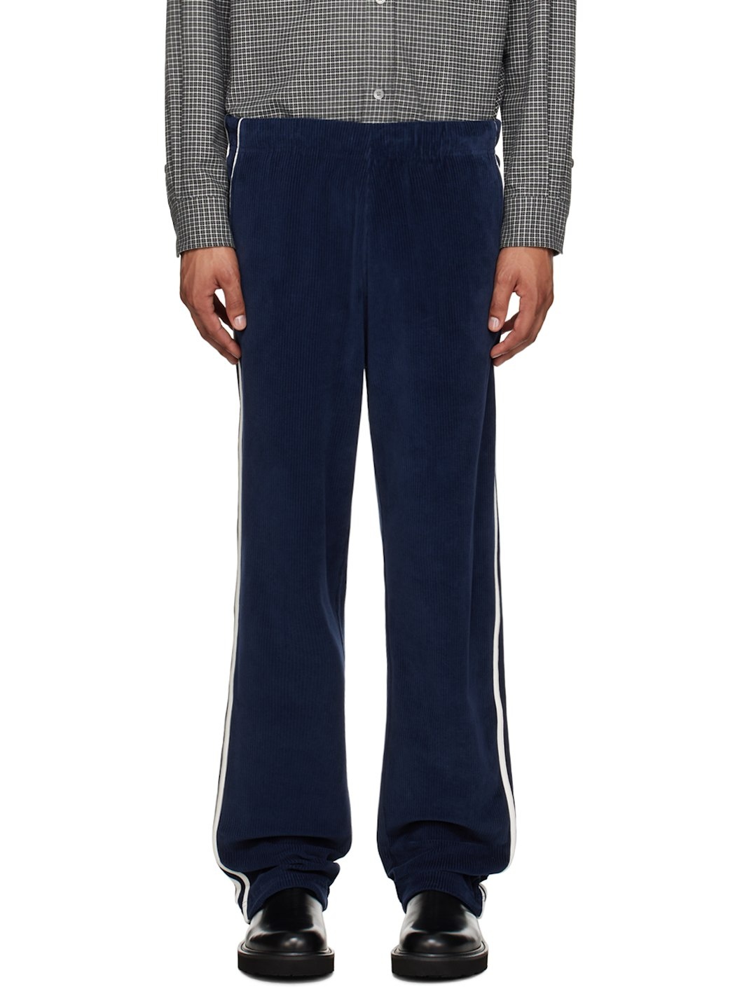 Navy Kenzo Paris Striped Sweatpants - 1