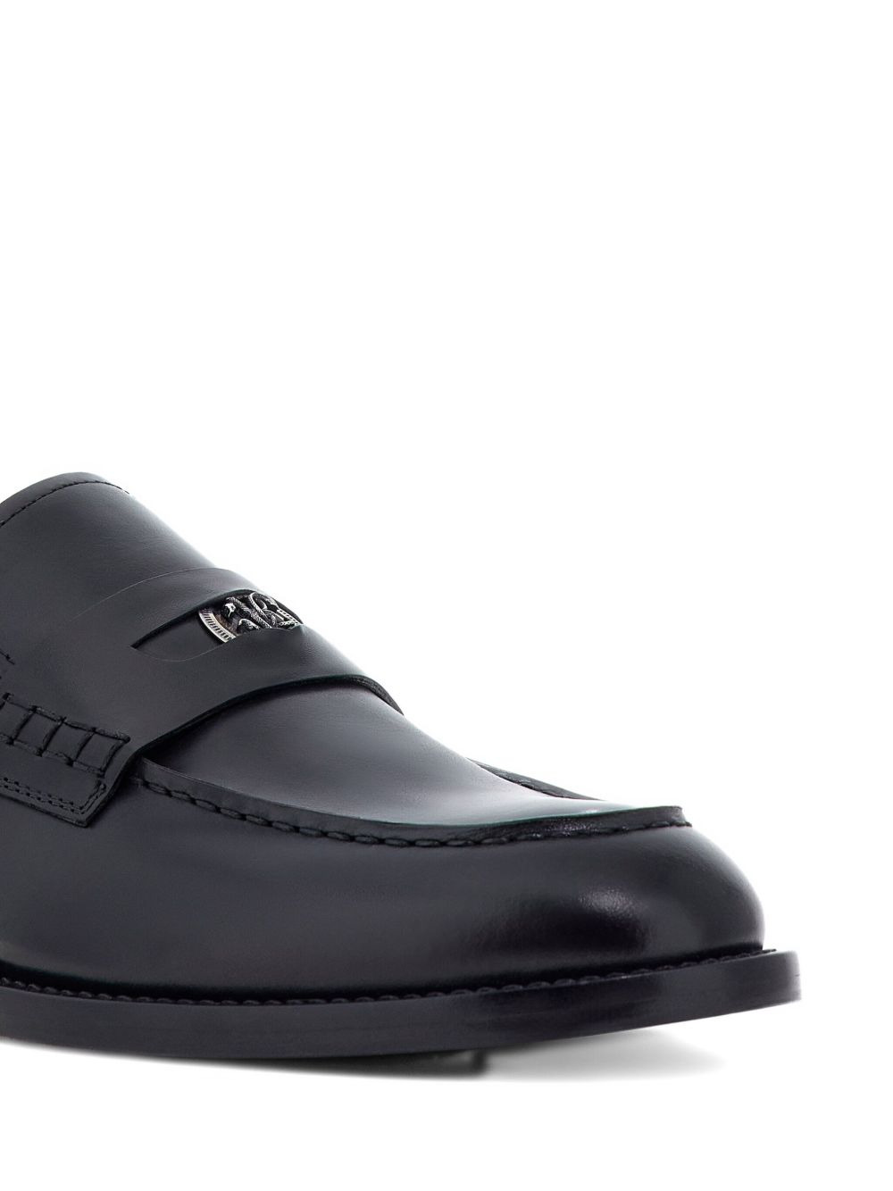 logo-plaque loafers - 4