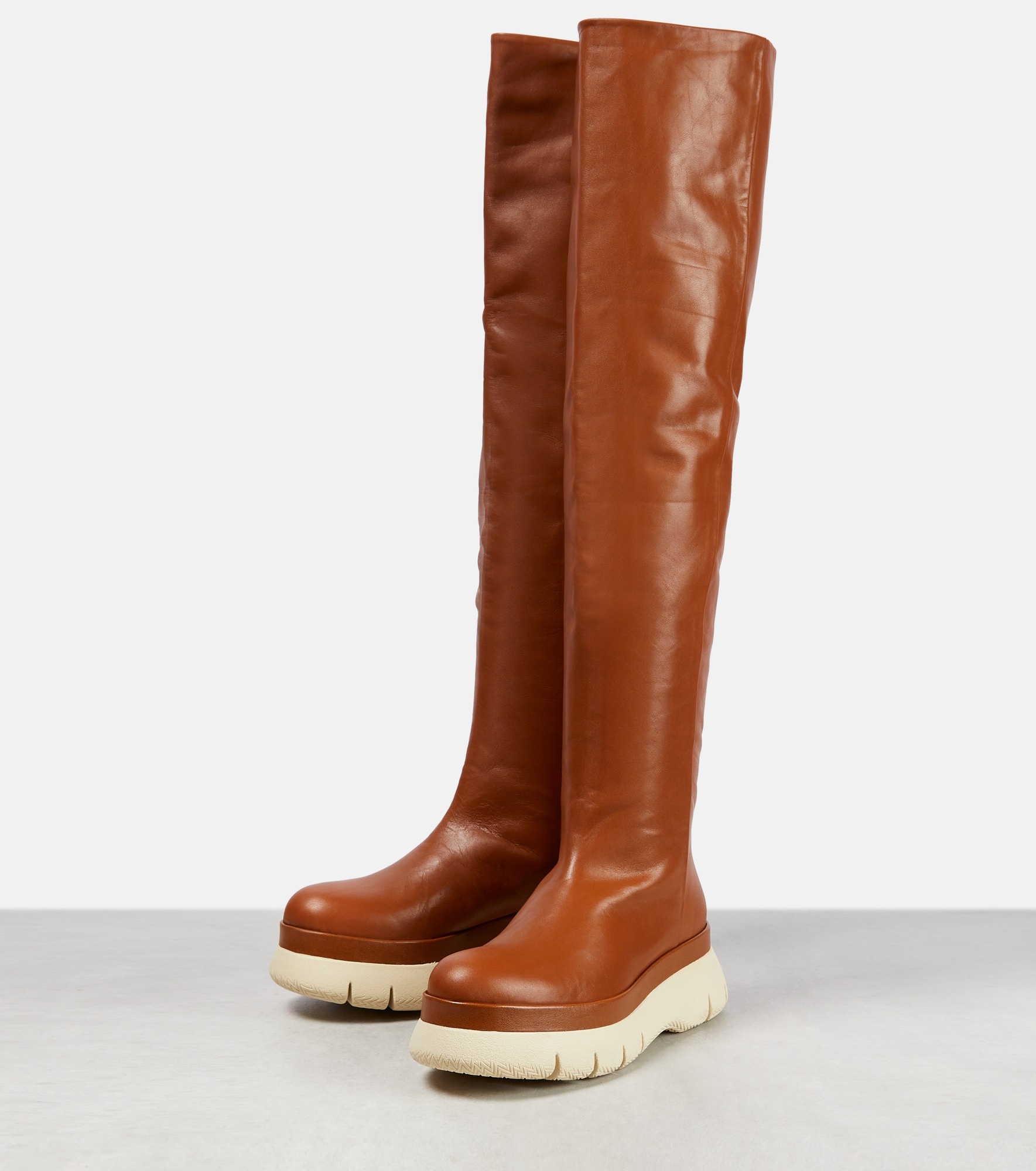Malyx leather over-the-knee boots - 5
