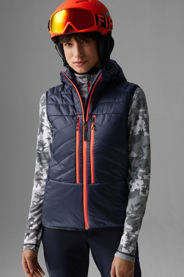 Lea Quilted vest in Navy blue - 2