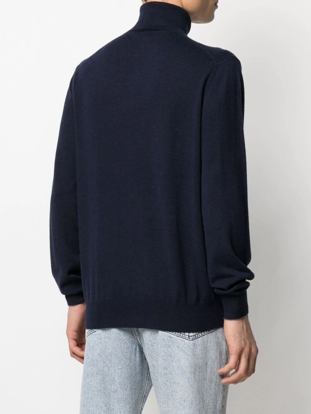 rib-trimmed cashmere jumper - 4