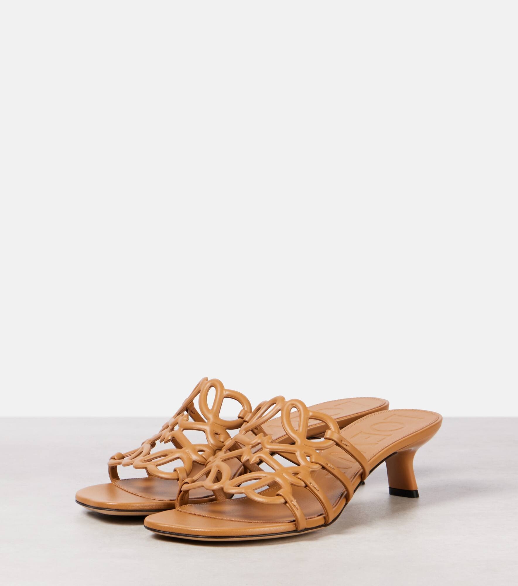 Paula's Ibiza Petal Anagram leather mules - 4