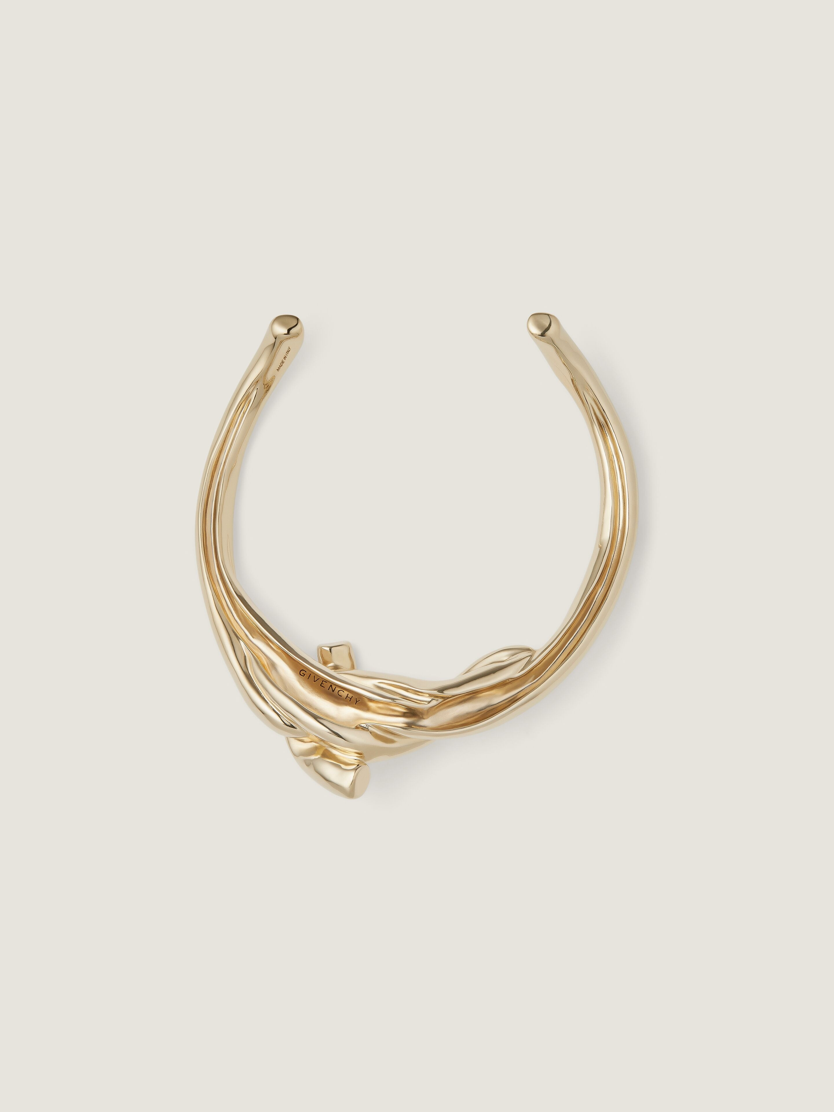 CHAIN LINK TORQUE NECKLACE IN METAL - 3