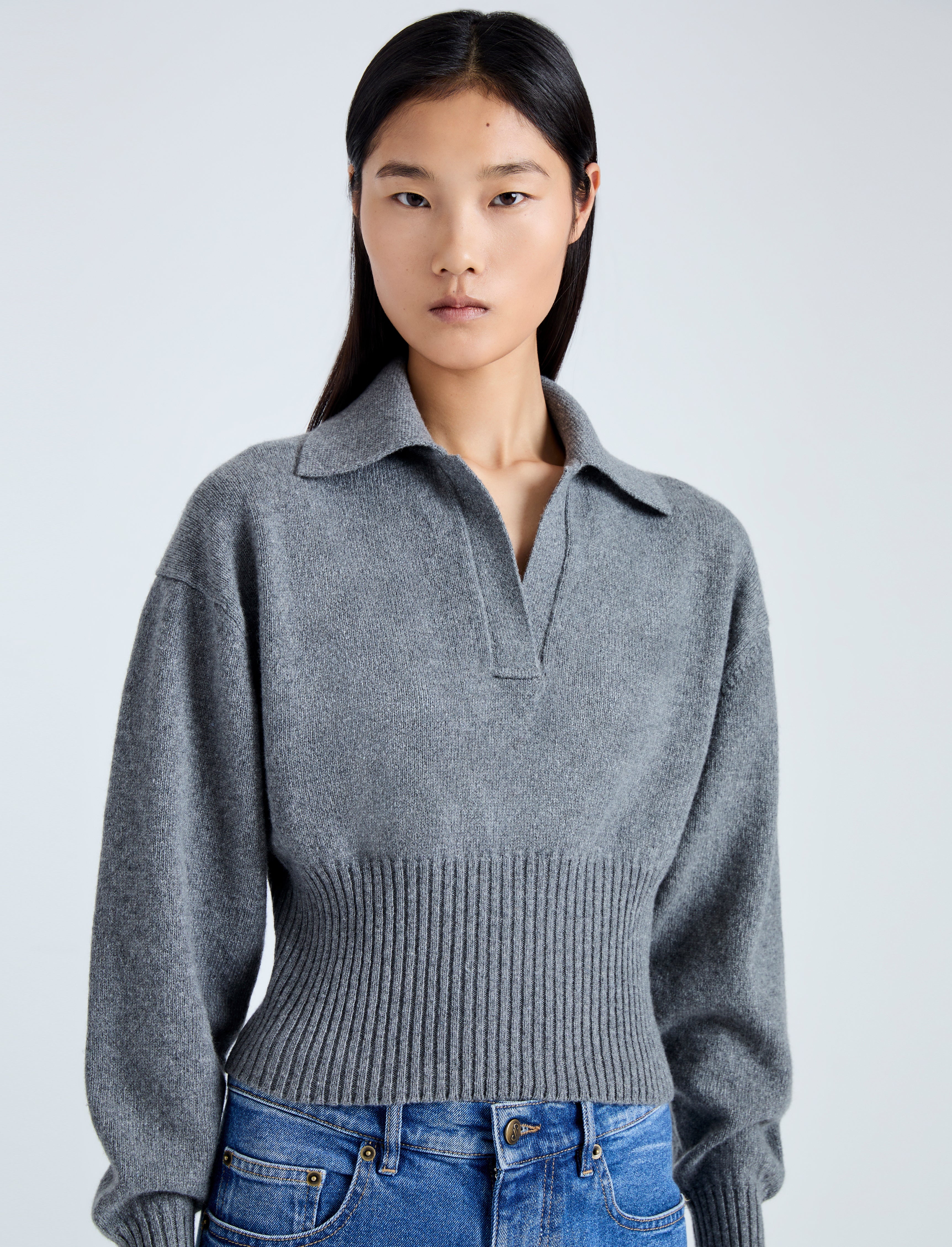 Jeanne Polo Sweater in Eco Cashmere - 6