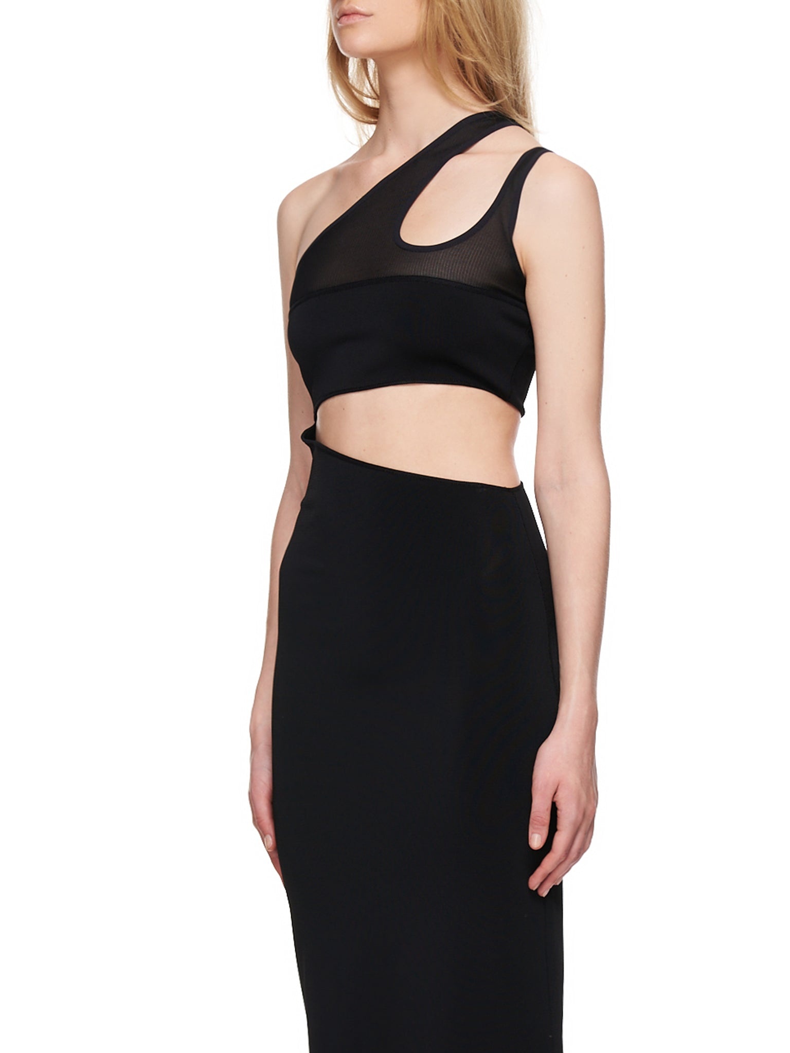 Asymmetric Knit Cut-Out Dress - 4