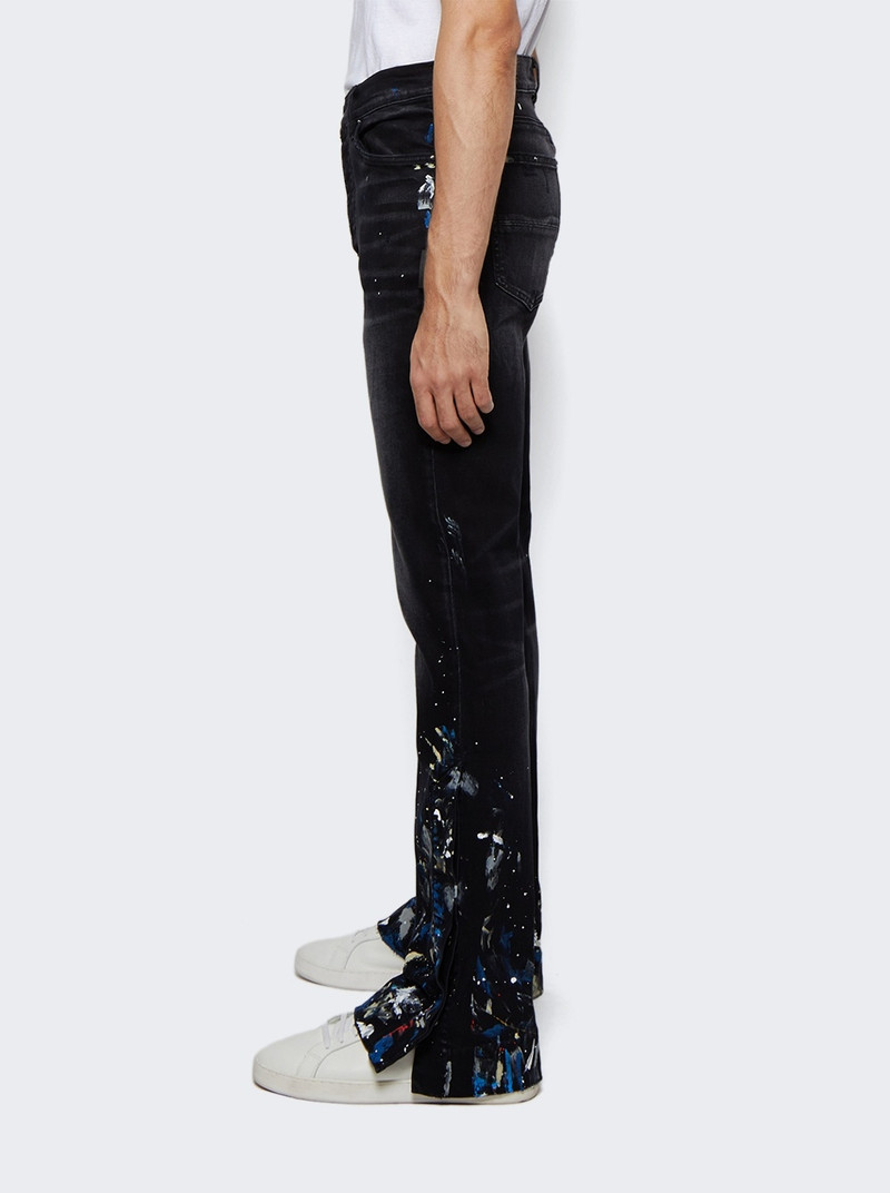 Paint Splatter Flare Jean Aged Black 4
