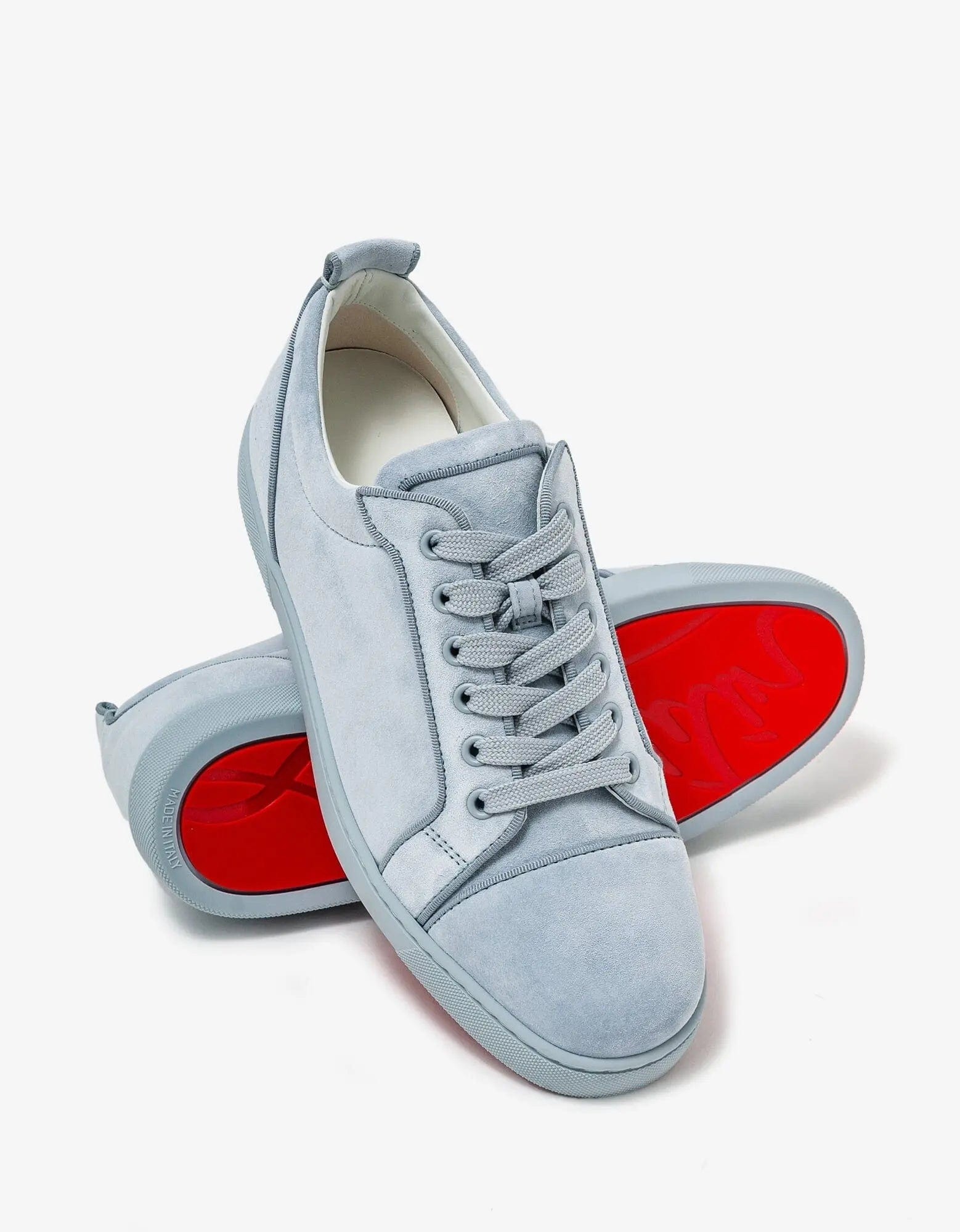 Christian Louboutin Louis Junior Orlato Paseo Blue Suede Trainers - 7