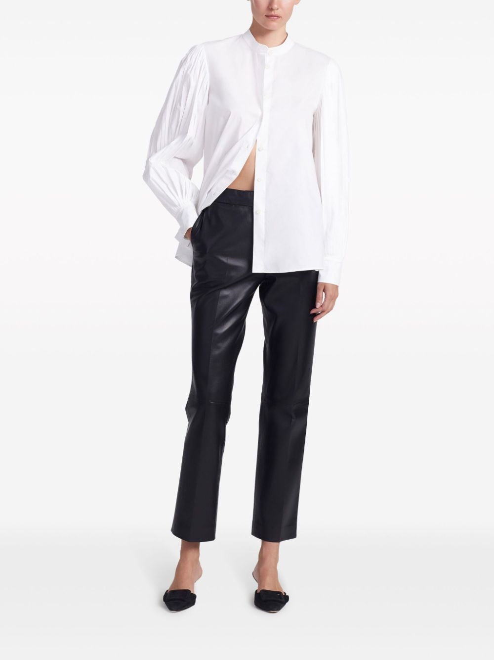 Tod slim-cut leather trousers - 2