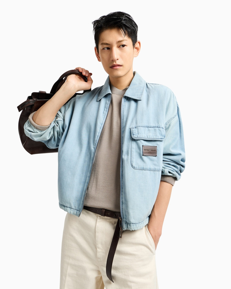 VIRGIN-WOOL PLAIN-KNIT JUMPER WITH ITALIC LOGO EMBROIDERY 6