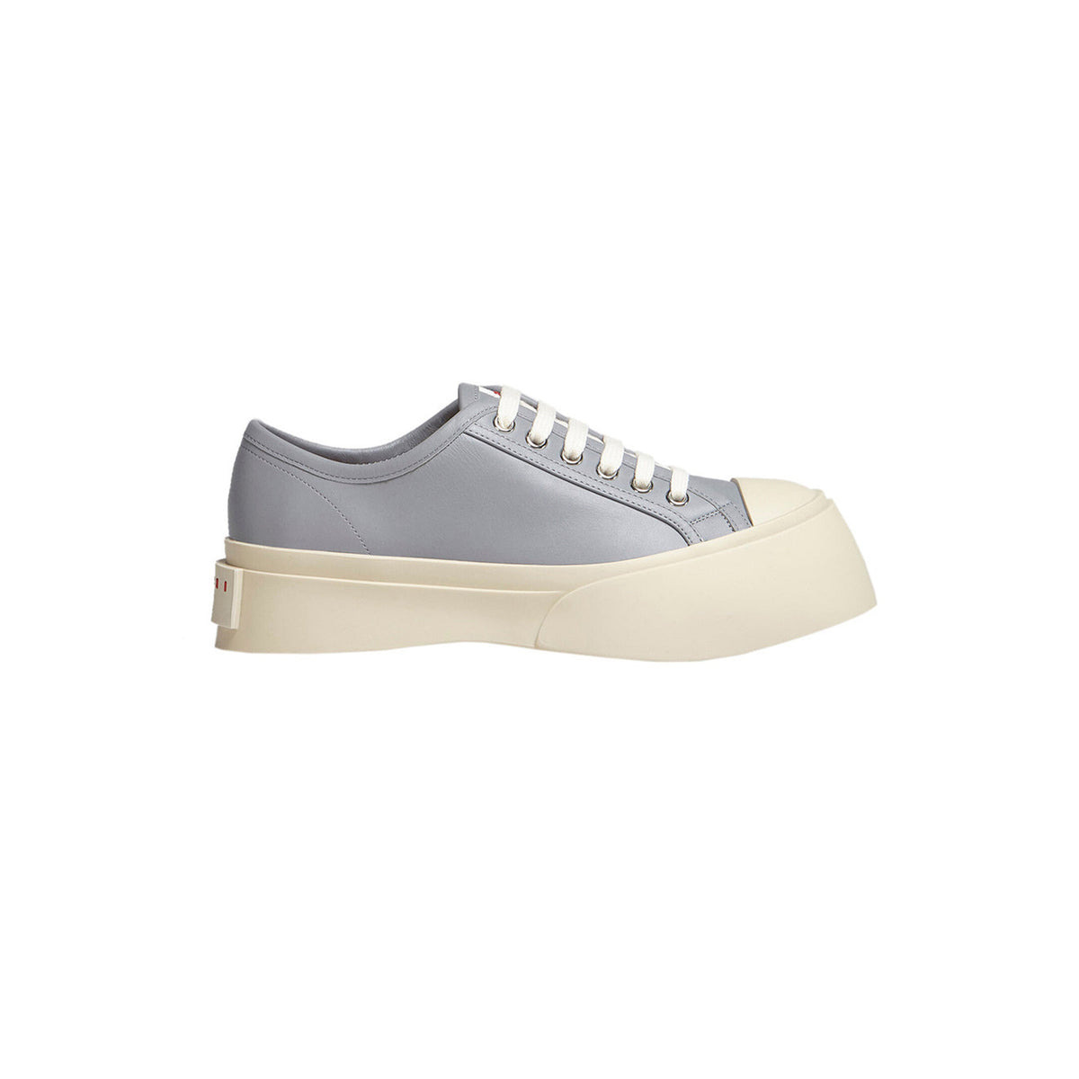 WOMEN'S LEATHER PABLO LACE-UP SNEAKERS (GRAY) - 1