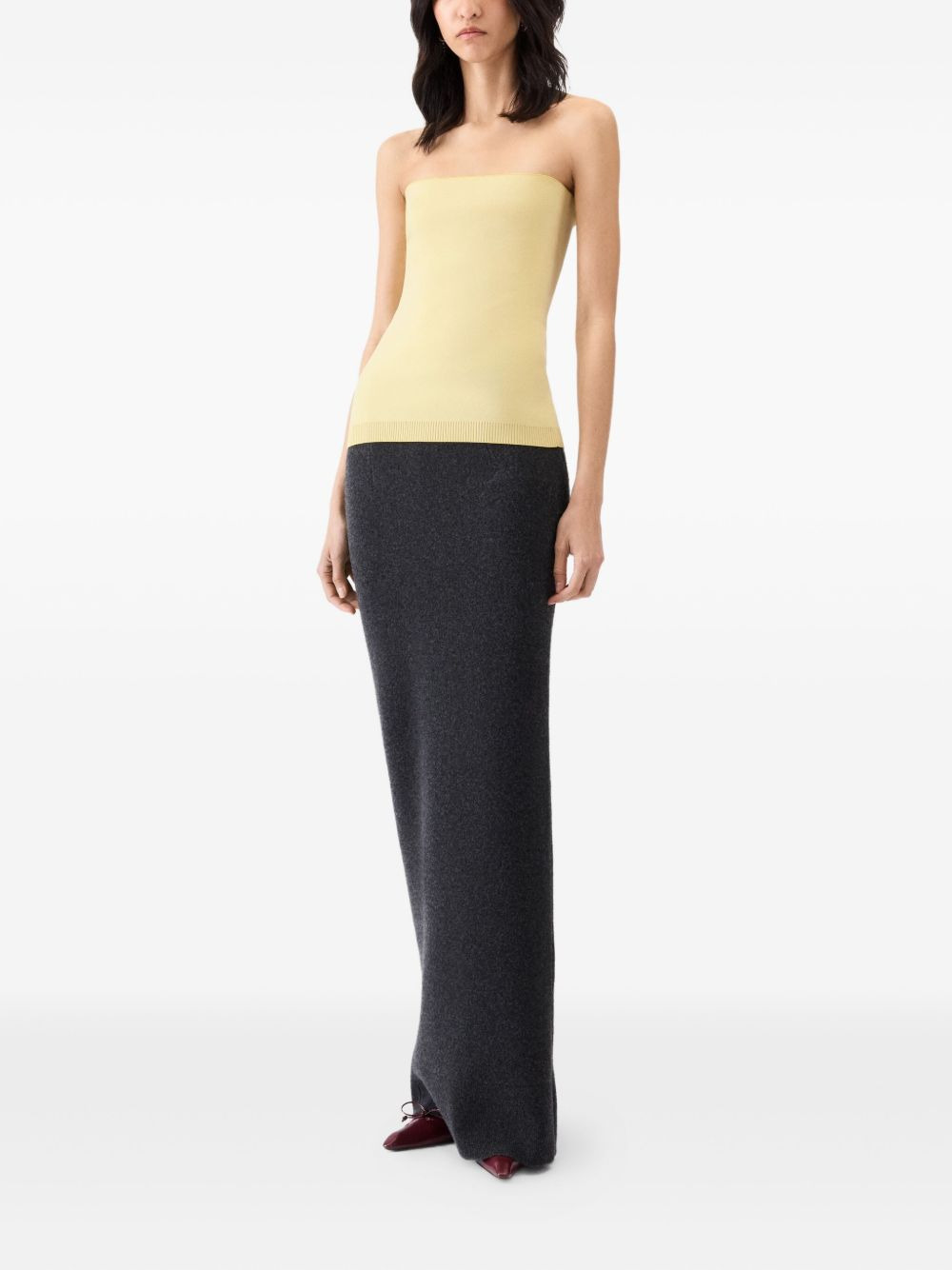 strapless knitted top - 2