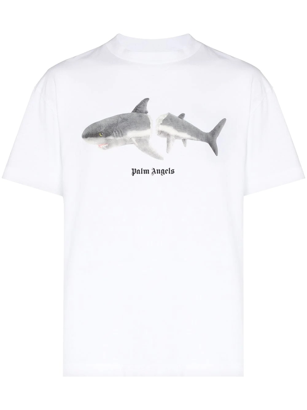 shark-print T-shirt - 1