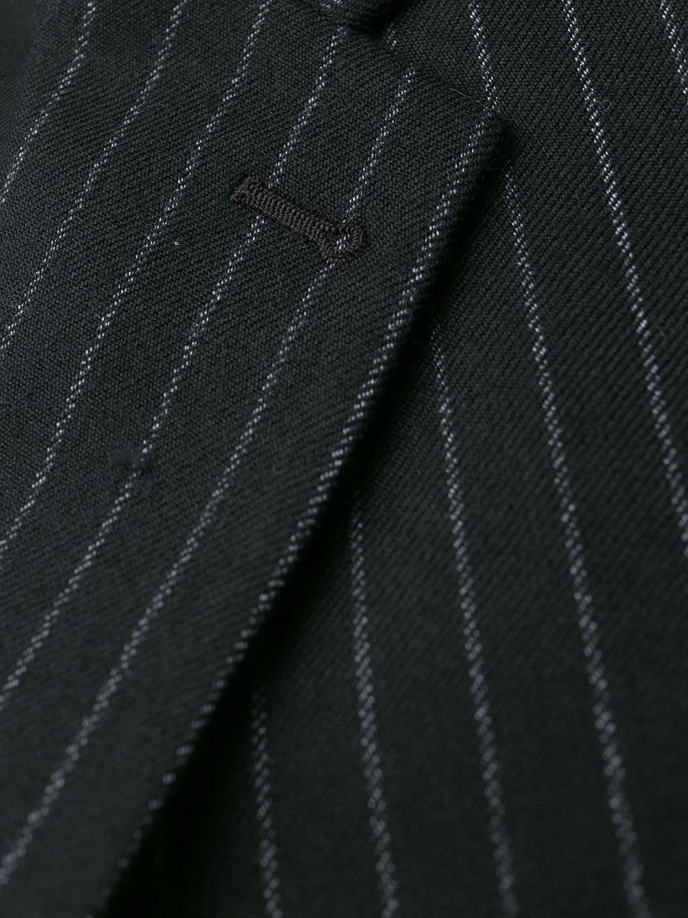 pinstriped buttoned blazer - 7