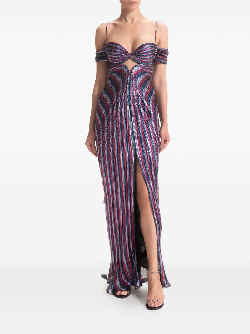 MARIA LUCIA HOHAN pleated lace-up gown outlook
