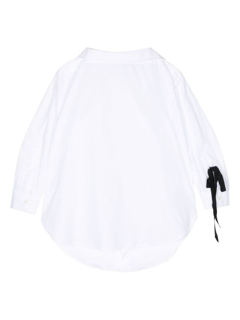 MARINA YEE draped cotton-poplin shirt outlook
