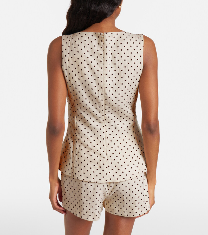 Iria polka-dot linen top 5