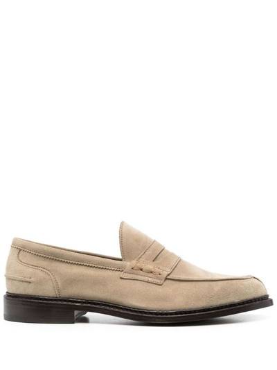 Tricker's almond-toe suede loafers outlook