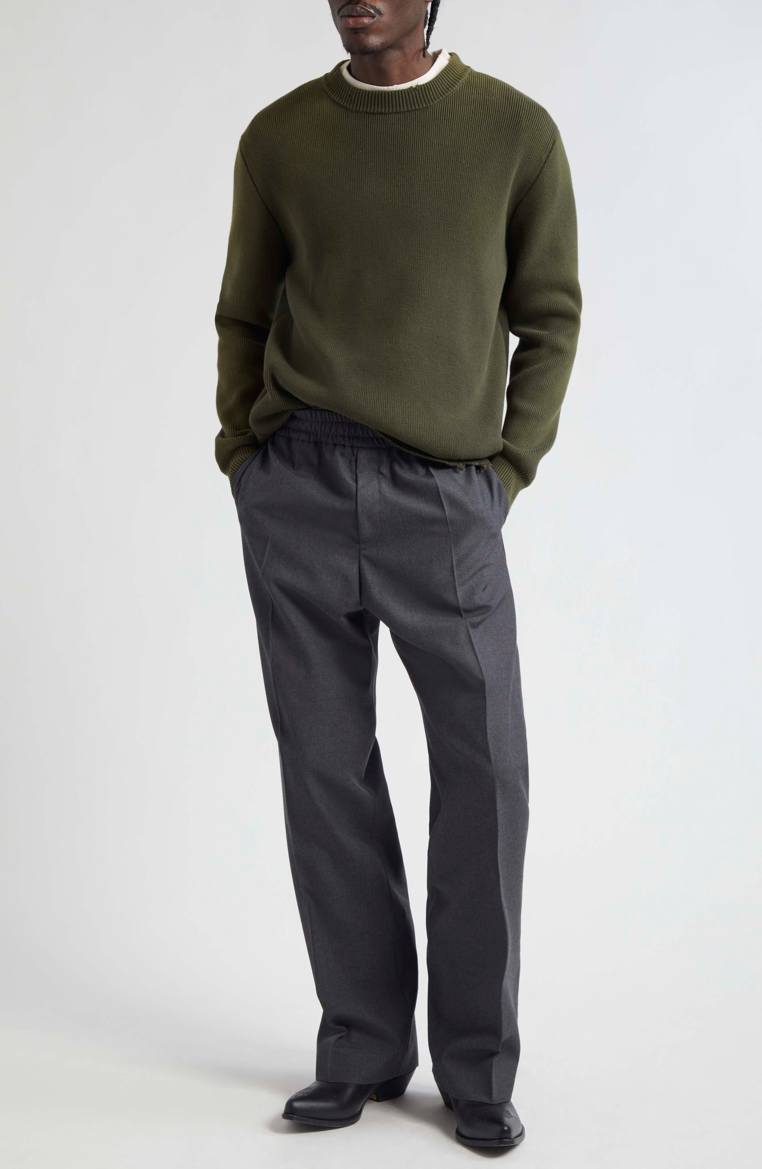 Distressed Cotton Blend Sweater - 2