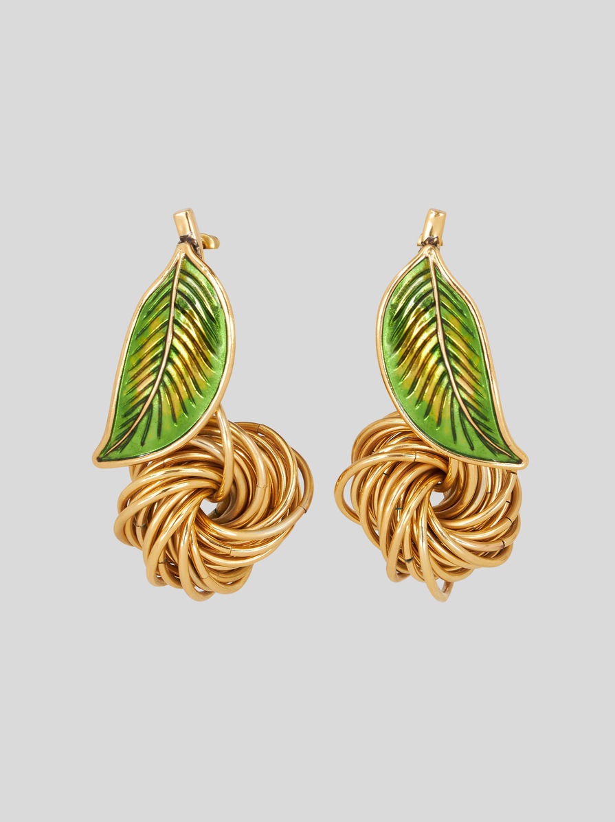 EARRINGS WITH LEAF - 1