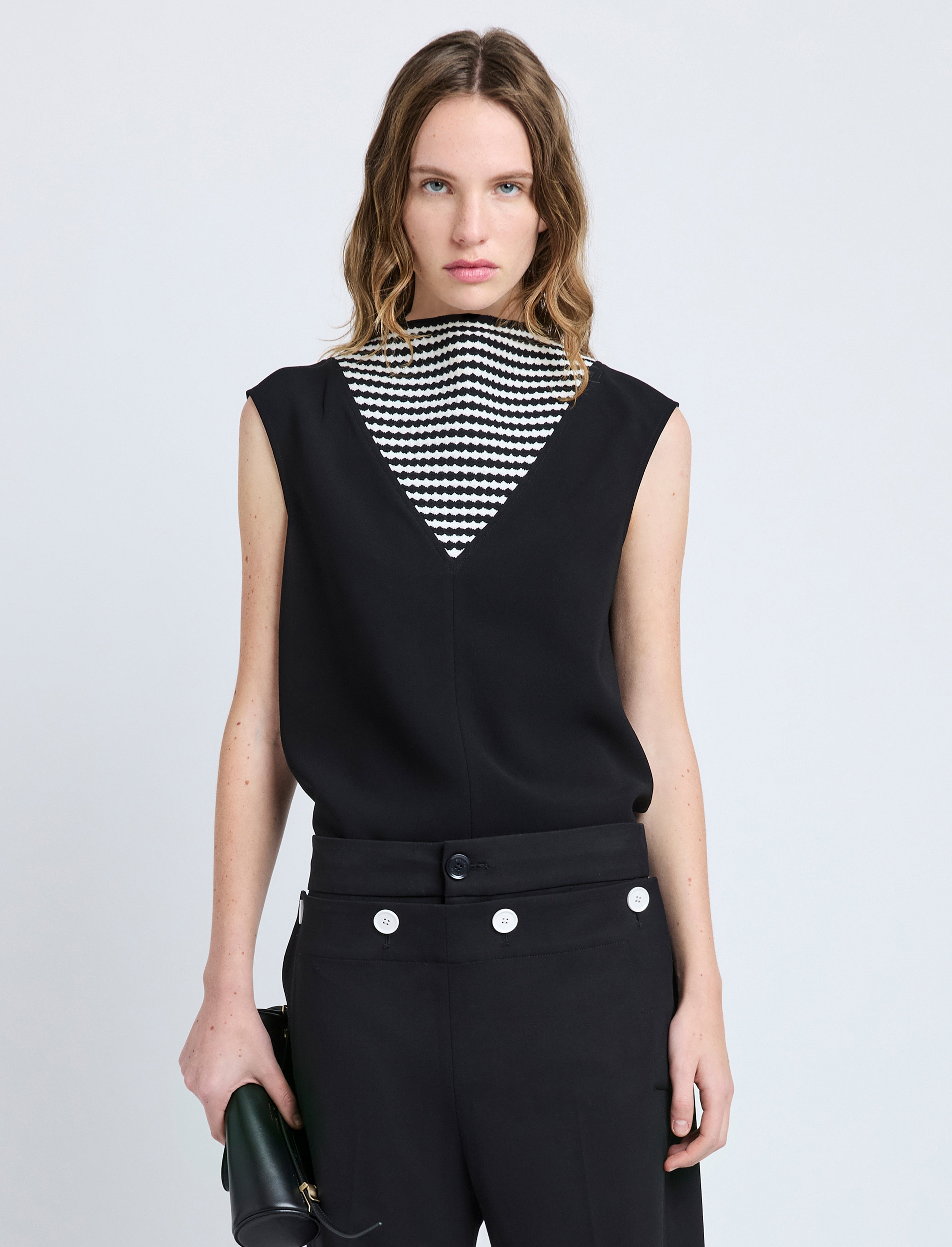 Prescott Top in Matte Viscose Crepe - 2