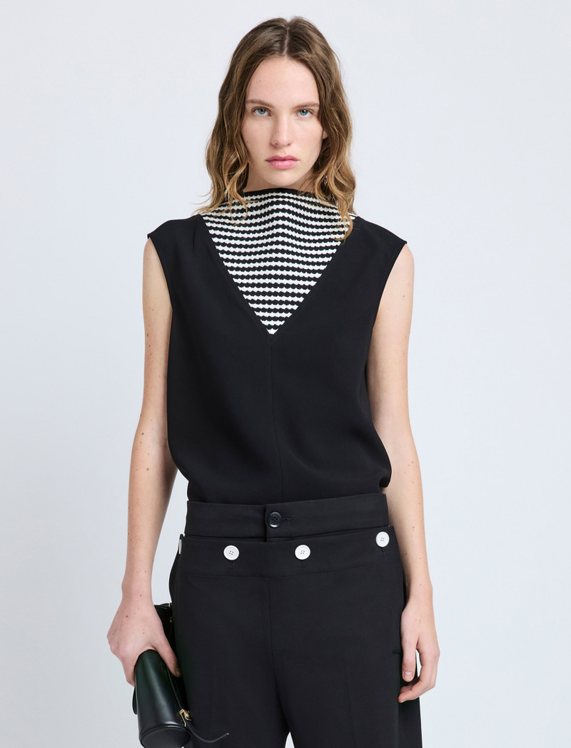 Proenza Schouler Prescott Top in Matte Viscose Crepe outlook