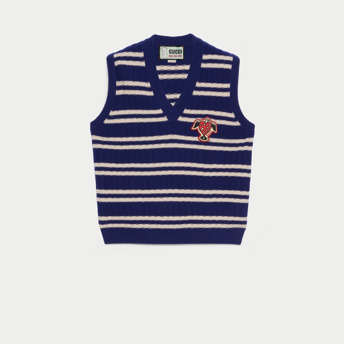Gucci HA HA HA striped wool vest - 1