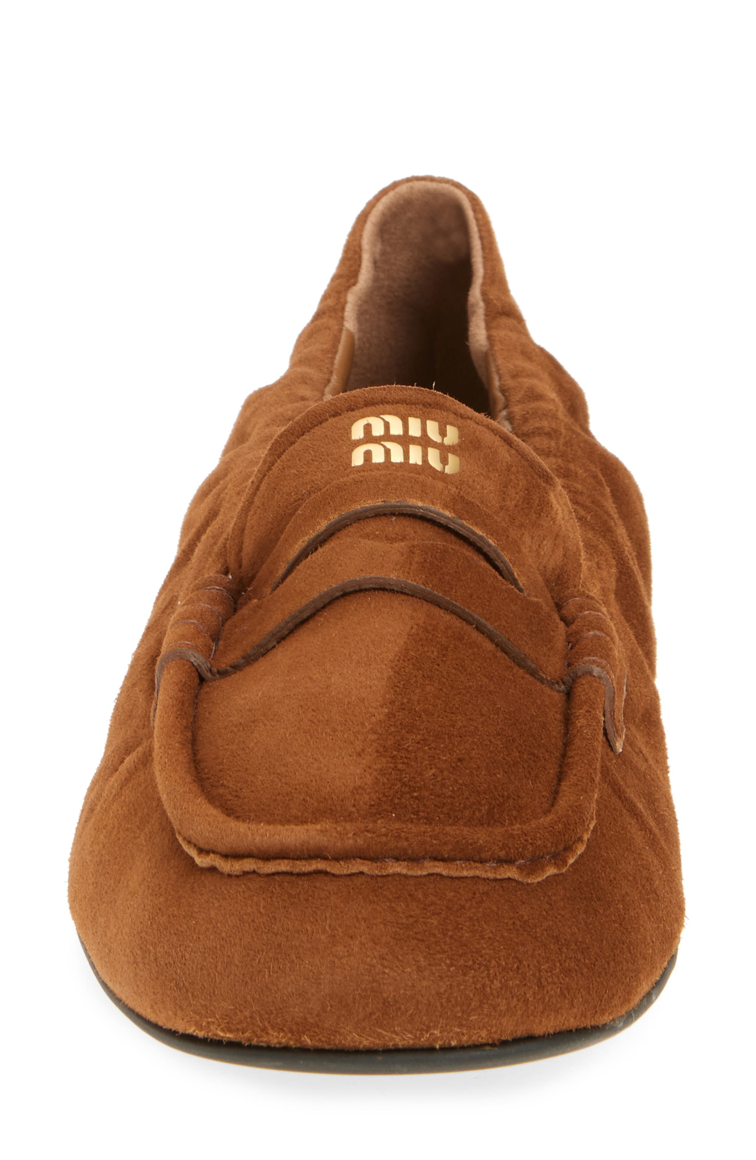 Miu Miu Convertible Penny Loafer in Rovere at Nordstrom - 4