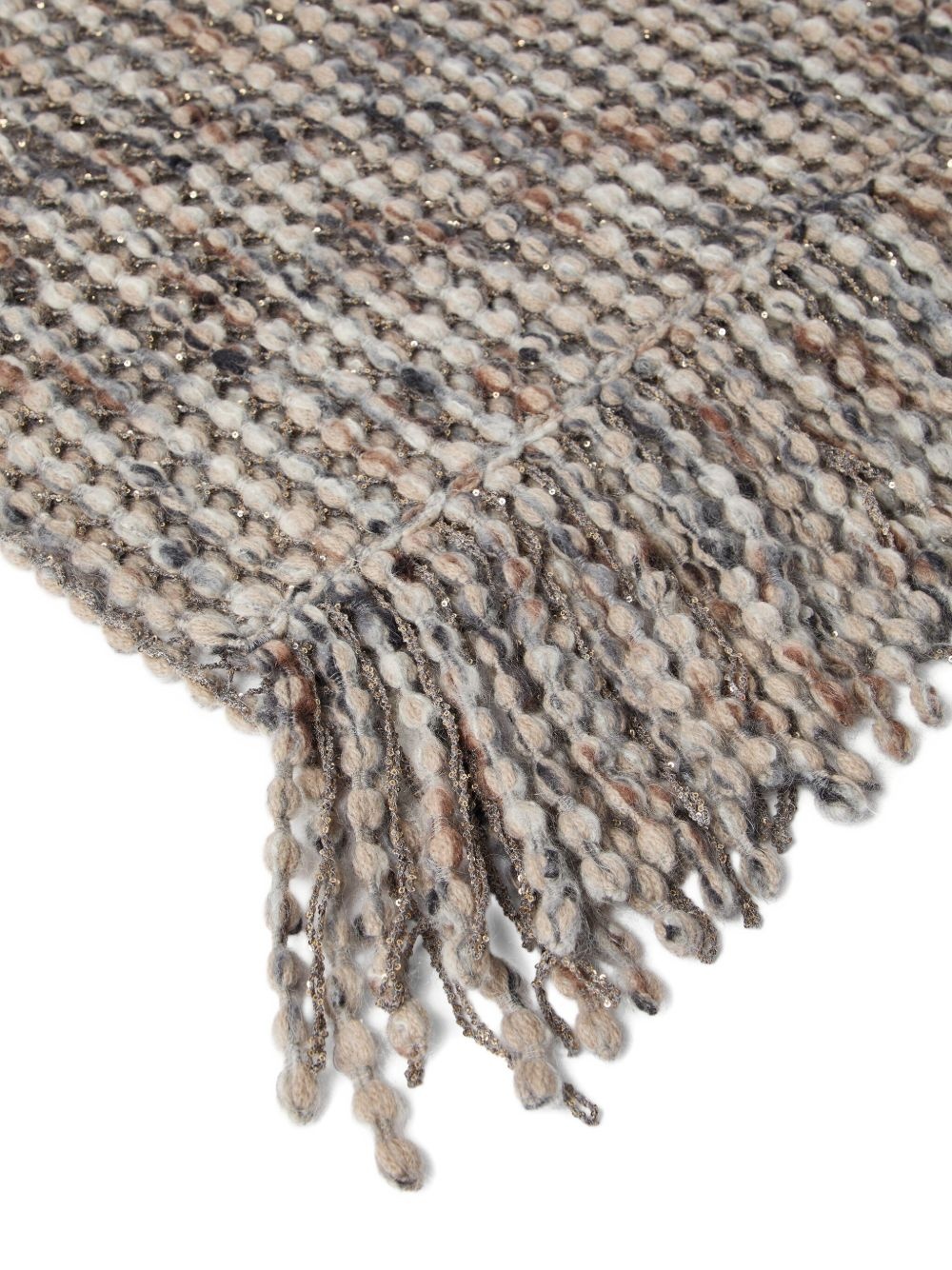 metallic-detail bobble scarf - 3