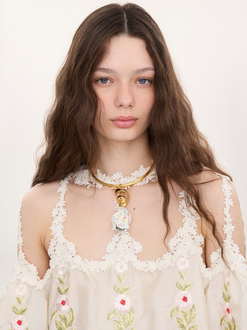 CUT-OUT CROPPED TOP IN TECHNICAL TAFFETA 7