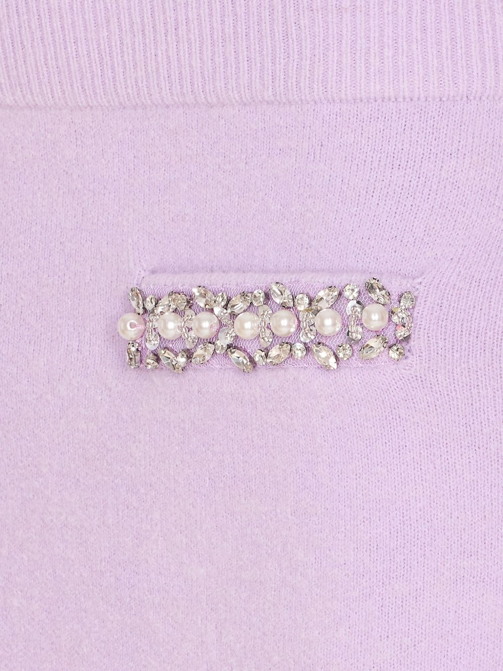 rhinestone-embellished knit skirt - 4