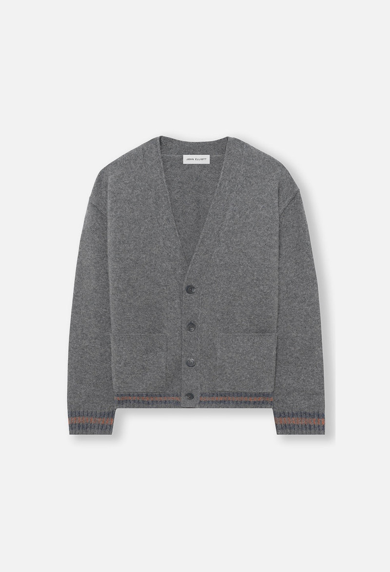 BRUSHED WOOL VARSITY CARDIGAN 1