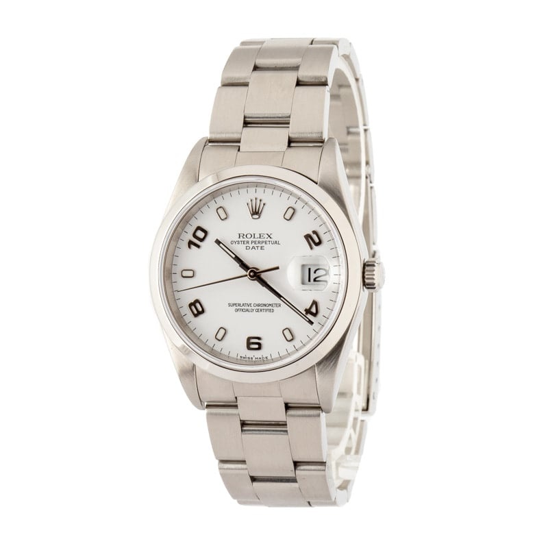 Pre-owned Rolex Date 15200 White Arabic Dial - 2